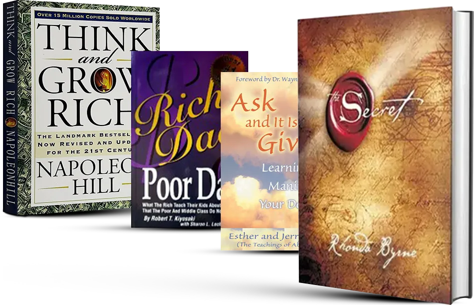 A stack of famous success and manifestation books